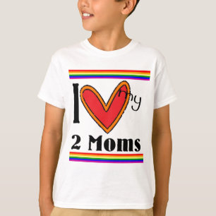 Camiseta Eu amo minhas 2 mães