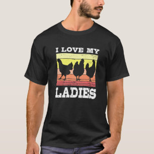 Camiseta Eu Amo Minhas Damas! Dono de Frango E Camponeses C