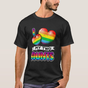 Camiseta Eu Amo Minhas Duas Tias Lésbicas Casal LGBT Ouvir