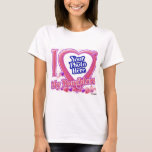 Camiseta Eu amo minhas filhas rosa/roxo - foto<br><div class="desc">Eu amo minhas filhas,  rosa/roxo - foto Adicione sua foto favorita a esta design de camiseta!</div>