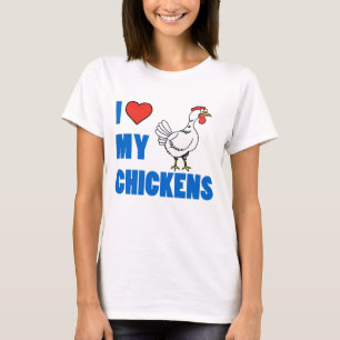 Camiseta Eu amo minhas galinhas