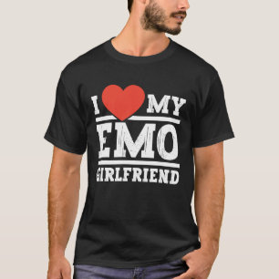 Camiseta Eu amo minhas garotas de namorada emo emo
