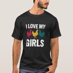 Camiseta Eu Amo Minhas Garotas Design Engraçado Amante de F