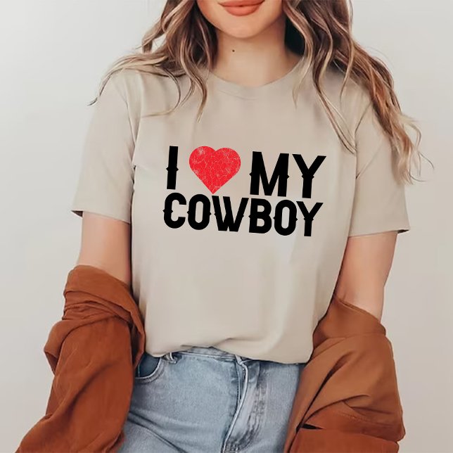 Camiseta Eu Amo Minhas Garotas do País Ocidental (I Love My Cowboy Western Country girls T-Shirt)