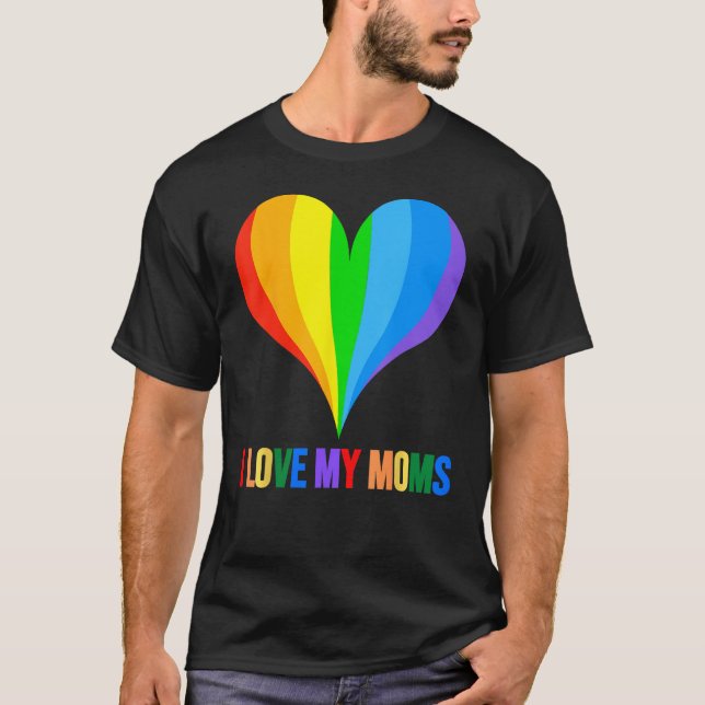 Camiseta Eu Amo Minhas Mães Absolutamente Gay Lésbicas Filh (Frente)