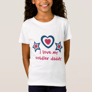 Camiseta Eu amo minhas mamães do pai do soldado - 4ns de