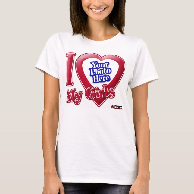 Camiseta Eu Amo Minhas Meninas - Foto (Frente)