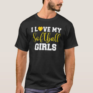 Camiseta Eu amo minhas moças de softball