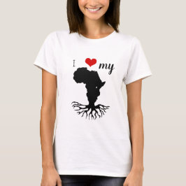 Camiseta Eu amo minhas raízes africanas