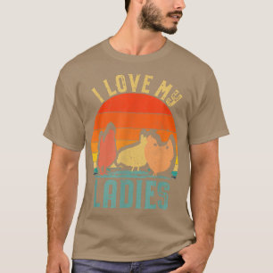 Camiseta Eu Amo Minhas Senhoras Engraçadas Culturas De Aves