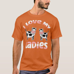 Camiseta Eu Amo Minhas Senhoras Fazendeiros De Vaca
