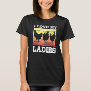 Camiseta Eu Amo Minhas Senhoras! Galinhas E Camponeses