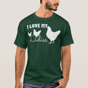 Camiseta Eu Amo Minhas Senhoras Galinhas No Quintal Amam Mu