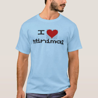 Camiseta Eu amo mínimo