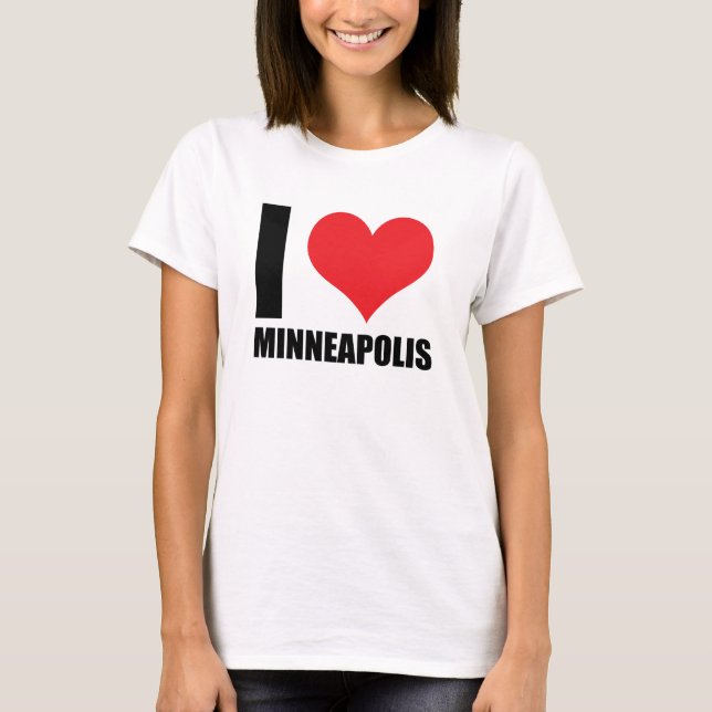 Camiseta Eu amo Minneapolis (Frente)