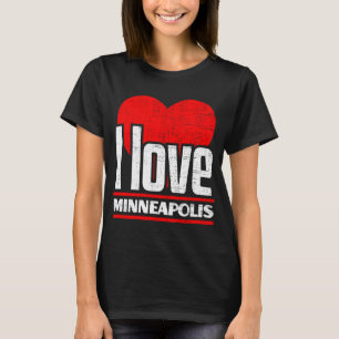Camiseta Eu Amo Minneapolis A Melhor Cidade Residencial I H