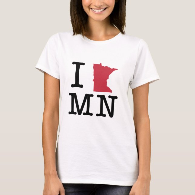 Camiseta Eu amo Minnesota (Frente)