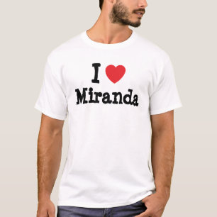 Camiseta Eu amo Miranda coração T-Shirt