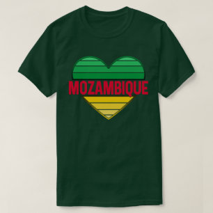 Camiseta Eu Amo Moçambique, Coração Mozambicano