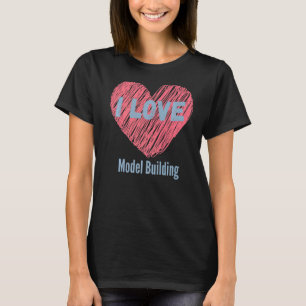 Camiseta Eu Amo Modelo Construindo Hobby De Imagens Coraçõe