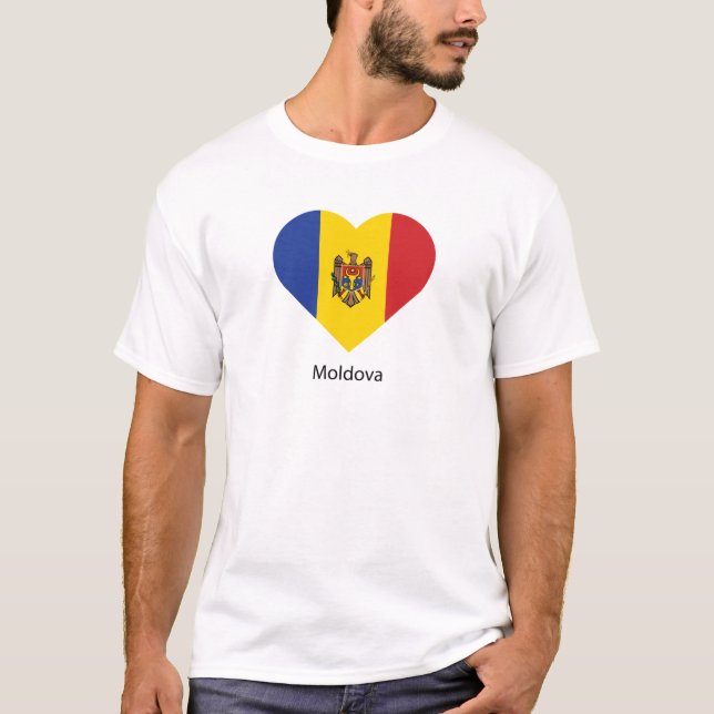 Camiseta Eu Amo Moldávia (Frente)