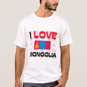 Camiseta Eu amo Mongolia