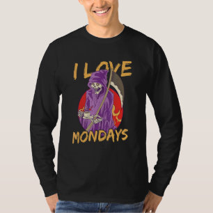 Camiseta Eu Amo Montes Fechados, Esqueleto, Ceifador