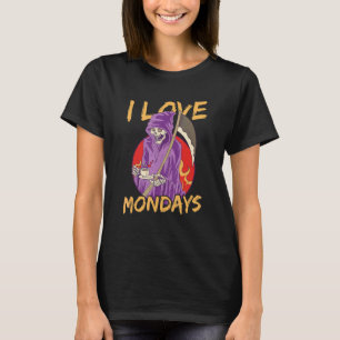 Camiseta Eu Amo Montes Fechados, Esqueleto, Ceifador