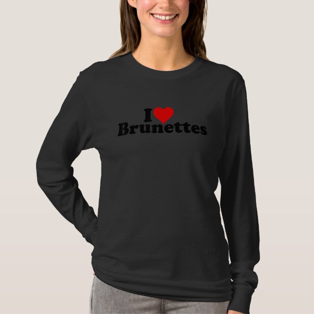 CAMISETA EU AMO MORENAS DE CABELO ESCURO (Frente)