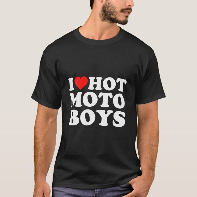 Camiseta Eu Amo Moto Quente (Frente)