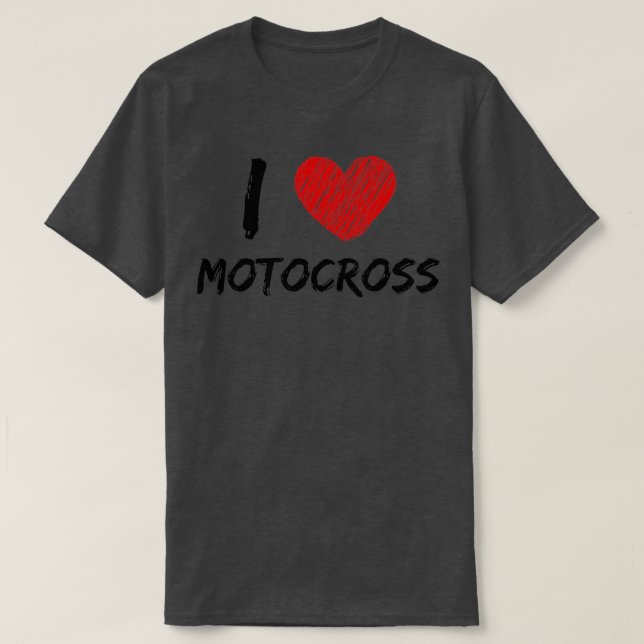 Camiseta Eu Amo Motocross (Frente do Design)