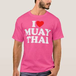 Camiseta Eu Amo Muay Thai Amante do Muay Thai Eu Coração Mu