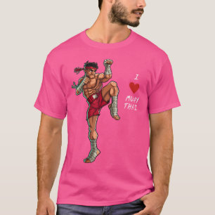 Camiseta Eu Amo Muay Thai Por