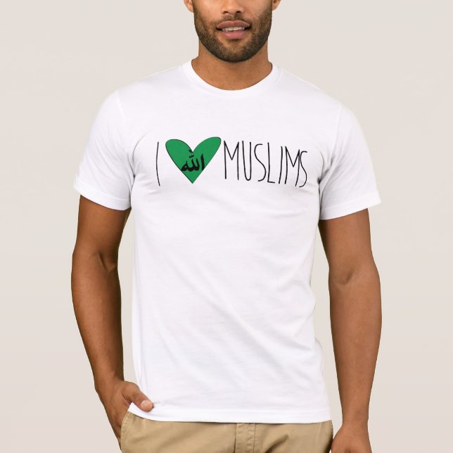 Camiseta Eu amo muçulmanos - fundação do Los Sueños (Frente)