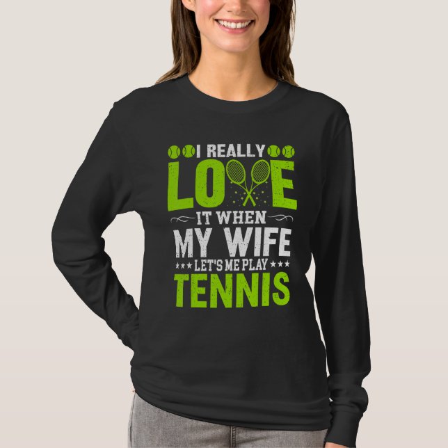 Camiseta Eu Amo Muito Jogar Tênis Tênis (Frente)