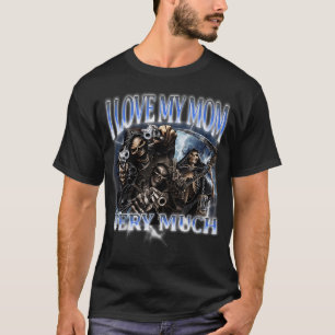 Camiseta Eu Amo Muito Minha Mãe, Esqueleto Difícil Meme Eng