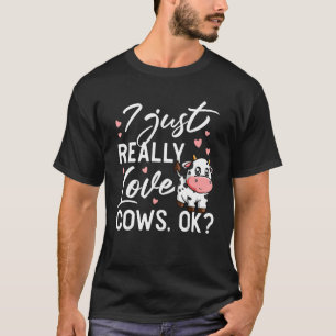 Camiseta Eu amo muito o Cows ok Harvest Farming Barn Ca