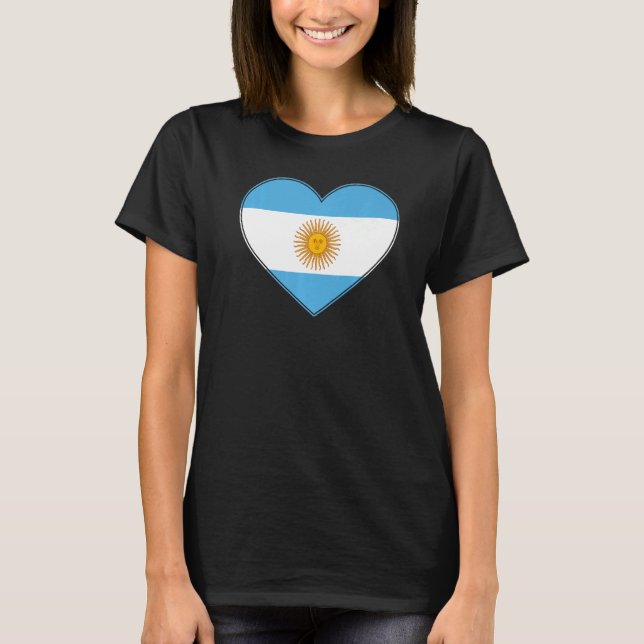 Camiseta Eu amo mulheres argentinas, mulheres argentinas, h (Frente)