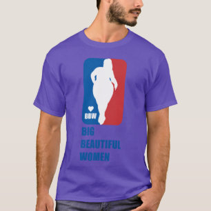 Camiseta Eu Amo Mulheres BBW Grandes e Lindas Citações BBW