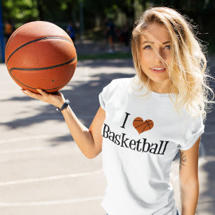 Camiseta Eu amo mulheres do basquetebol