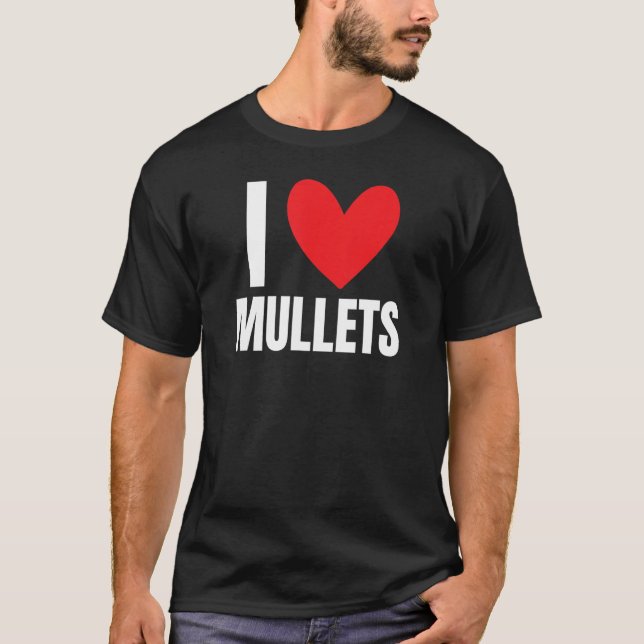 Camiseta Eu Amo Mullet Hairstyle Redneck Honky Rural Midwie (Frente)
