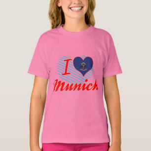 Camiseta Eu amo Munich, North Dakota
