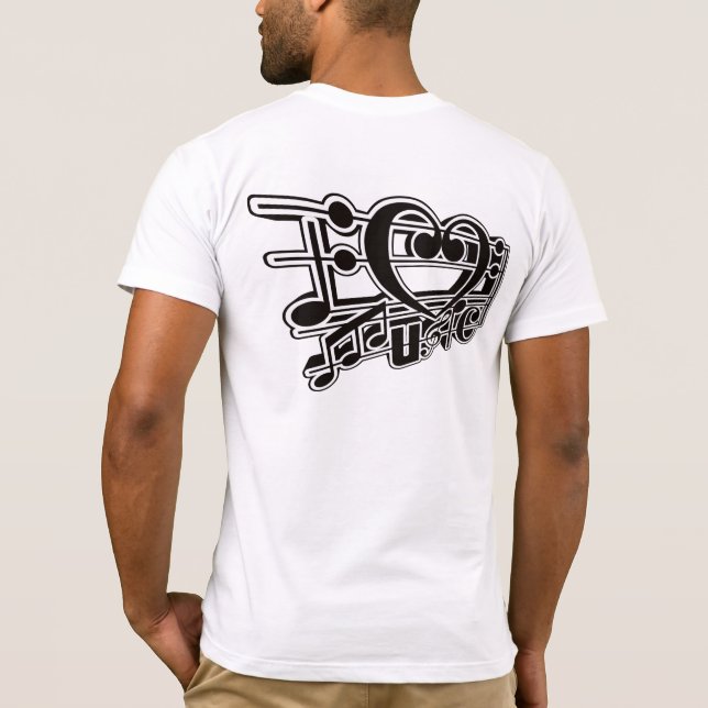 CAMISETA EU AMO MÚSICA (Verso)