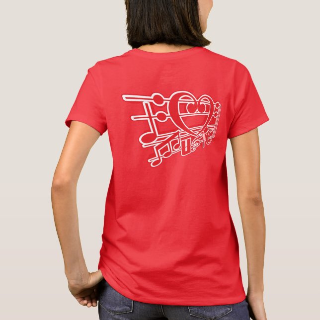 CAMISETA EU AMO MÚSICA (Verso)