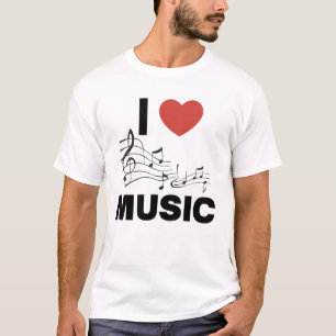 CAMISETA EU AMO MÚSICA