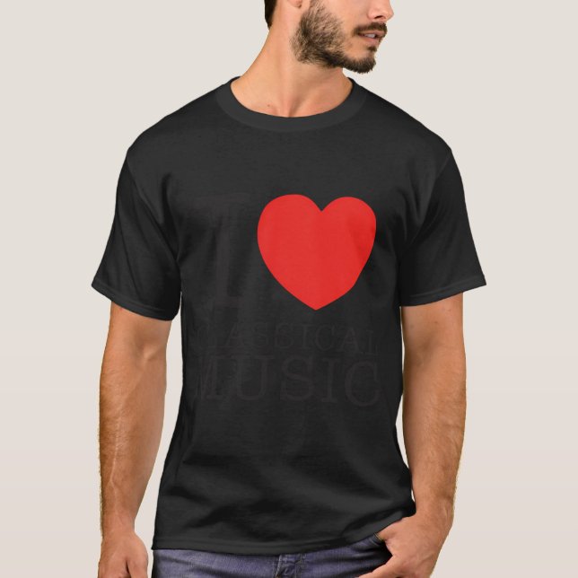 Camiseta Eu Amo Música Clássica (Frente)