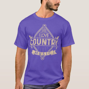 Camiseta Eu Amo Música country