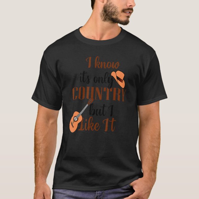 Camiseta Eu Amo Música country (Frente)