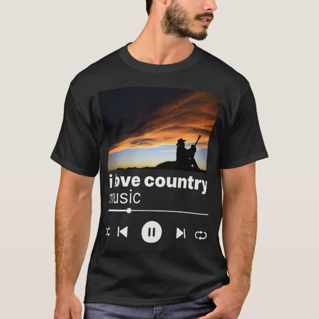 Camiseta eu amo música country (Frente)