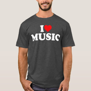Camiseta Eu amo música garota engraçada
